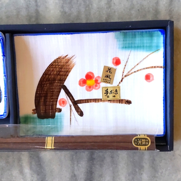 New with original box. Kafuh Japan Dinnerware 3pcs set with hand painted design. - Picture 4 of 4